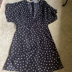 Heart eyes black dress